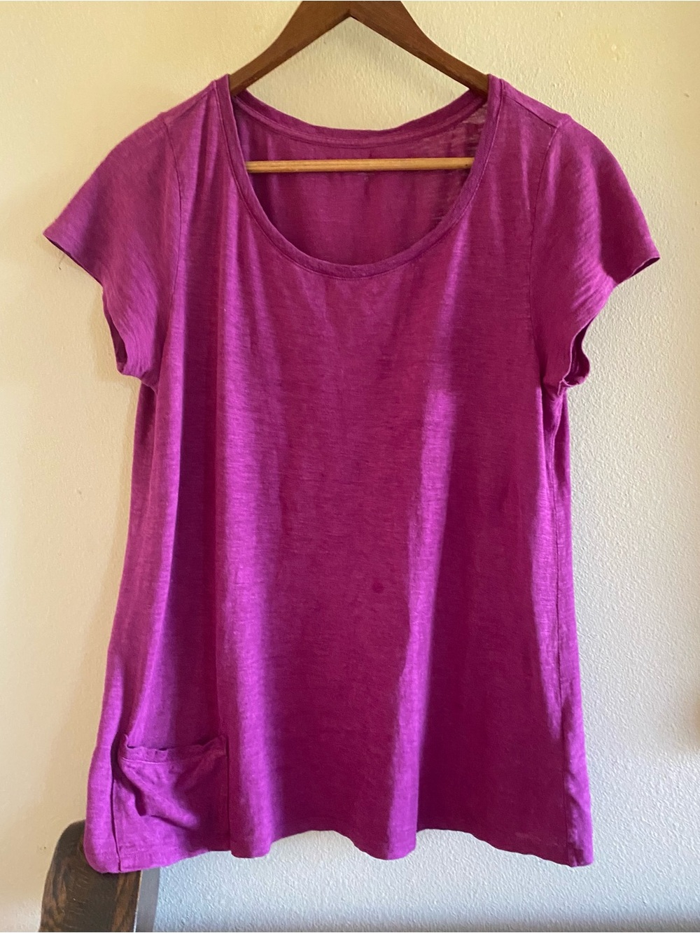 Eileen Fisher Organic Cotton Hemp Purple Magenta Top